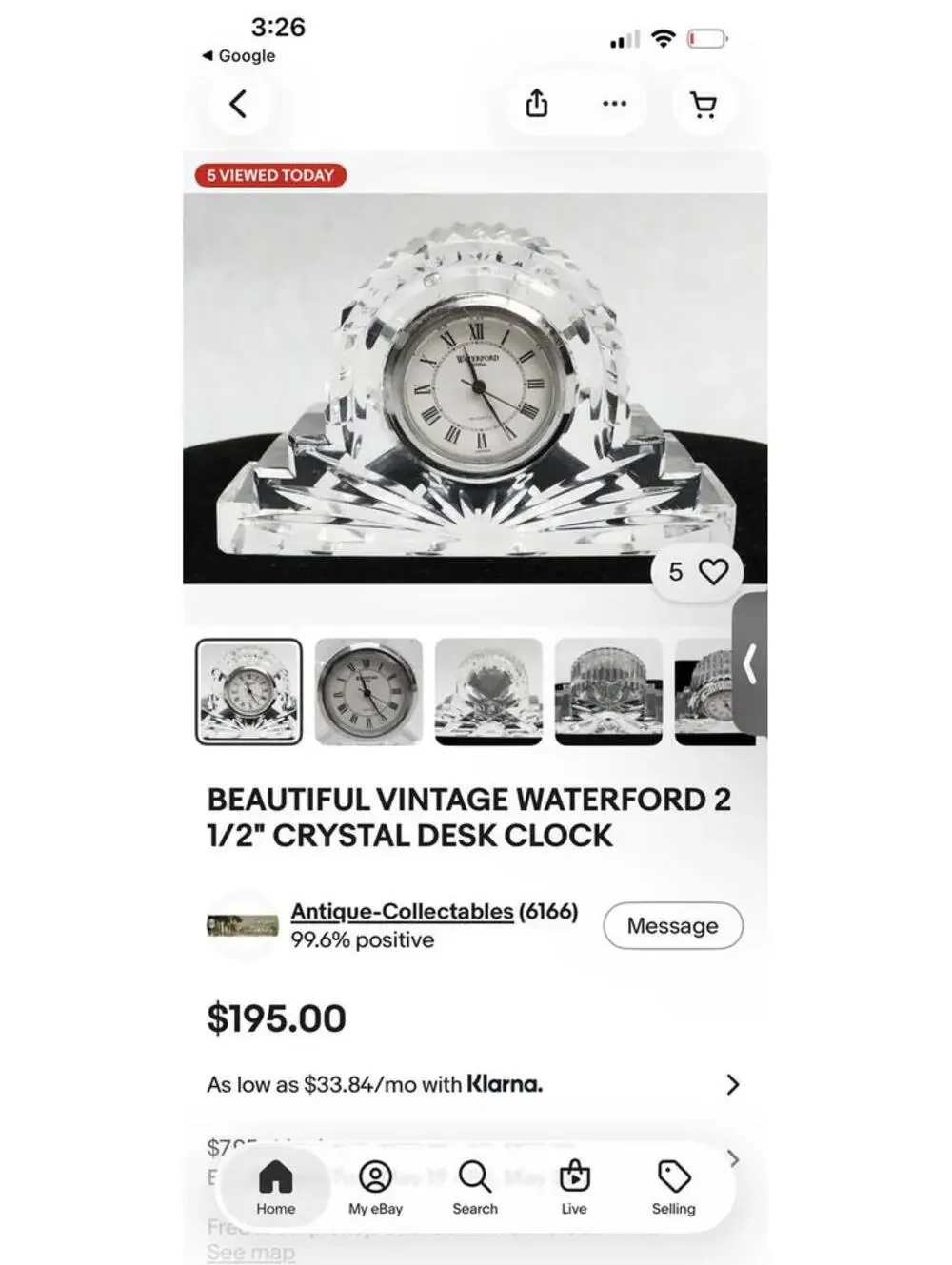 BEAUTIFUL VINTAGE WATERFORD 2 1/2